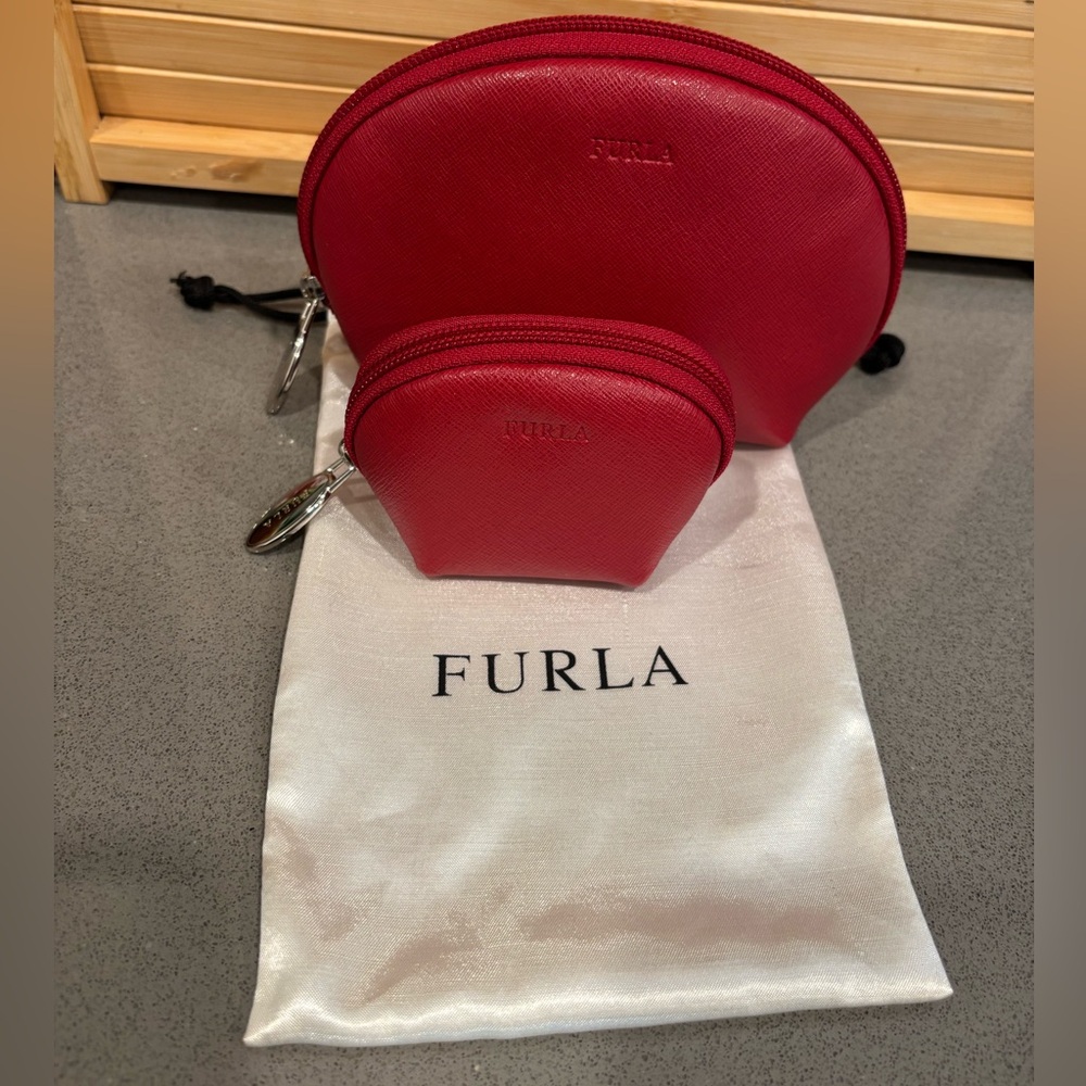 FURLA- Men’s Cosmetic Bags (2) Luxurious Leather